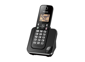 Téléphone sans fil Panasonic 1 combiné avec borne de recharge Noir KXTGC380