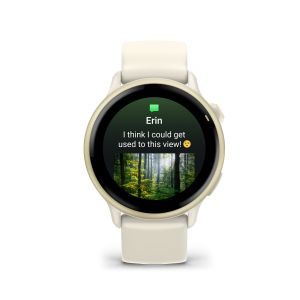 Montre Garmin vívoactive® 6, Lunar Gold avec bracelet en os