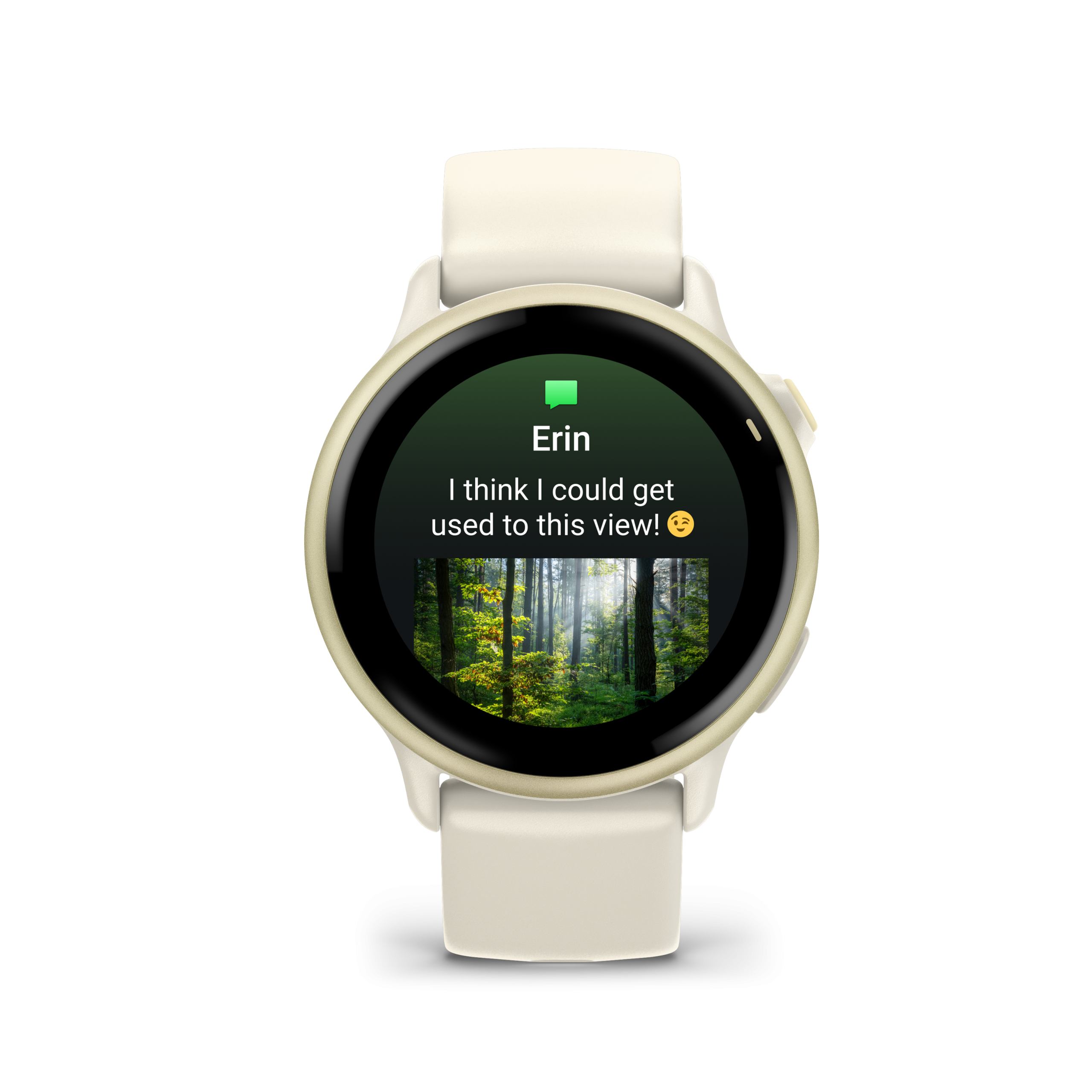 Montre Garmin vívoactive® 6, Lunar Gold avec bracelet en os